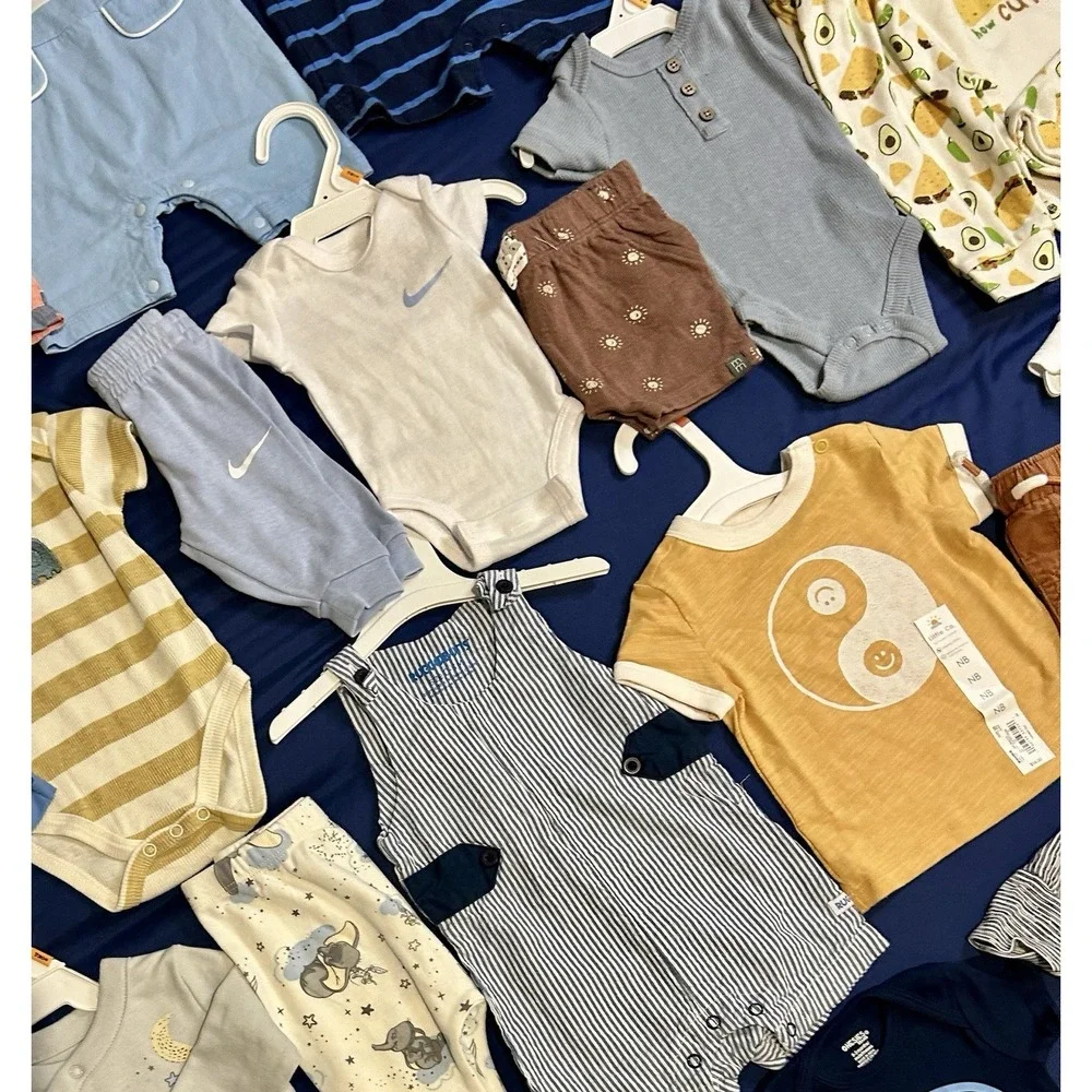 Huge Lot Baby Boys Clothes 0/3 Months NEW &EC NIKE Carters Summer Outfits Disney